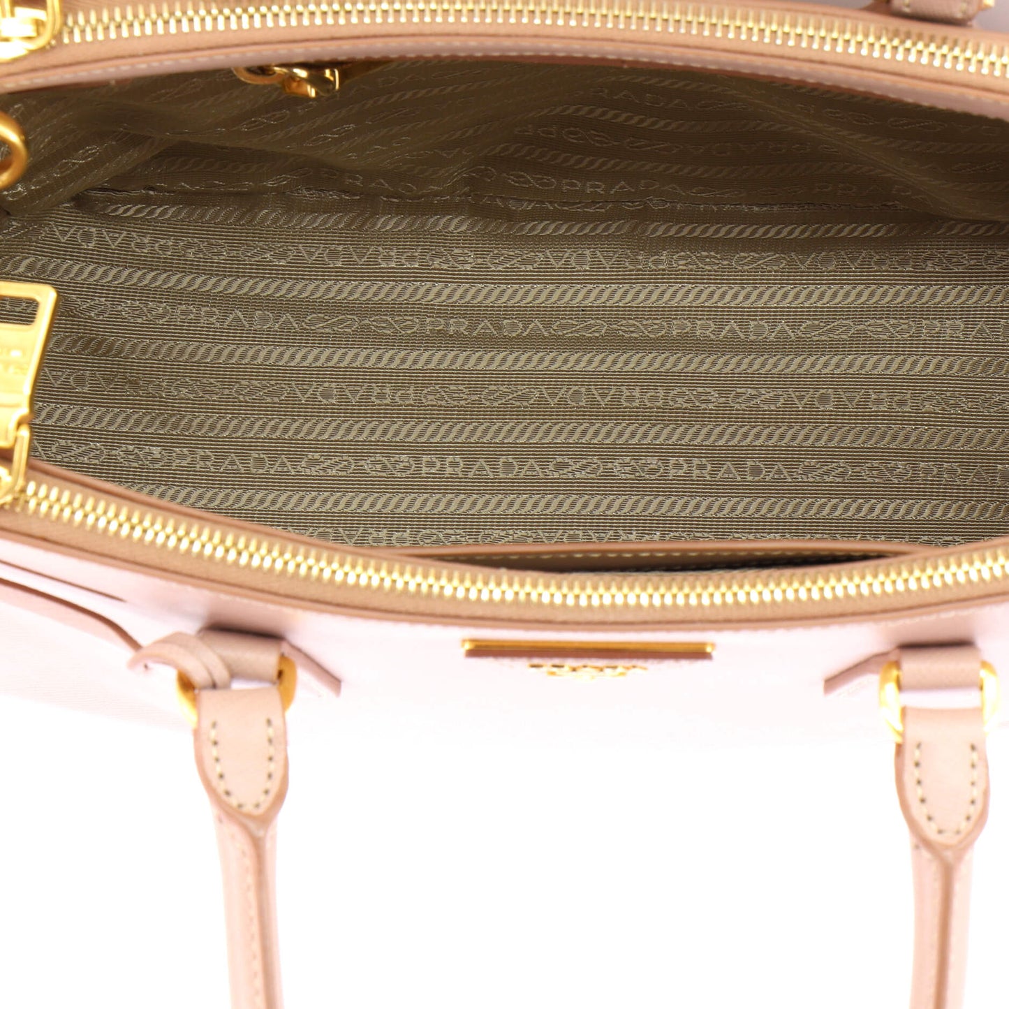 Prada Double Zip Luxe Tote Bag in Saffiano Leather, Small
