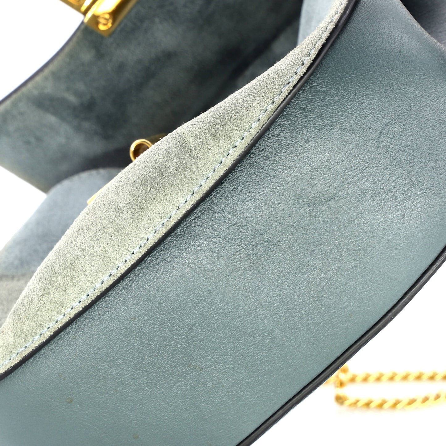 Chloé Drew Mini Crossbody Bag in Leather and Suede