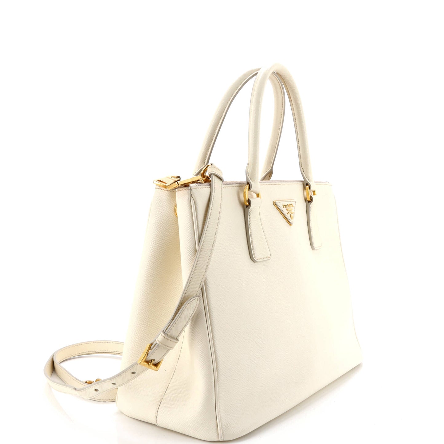 Prada Galleria Double Zip Tote Bag in Saffiano Leather, Medium