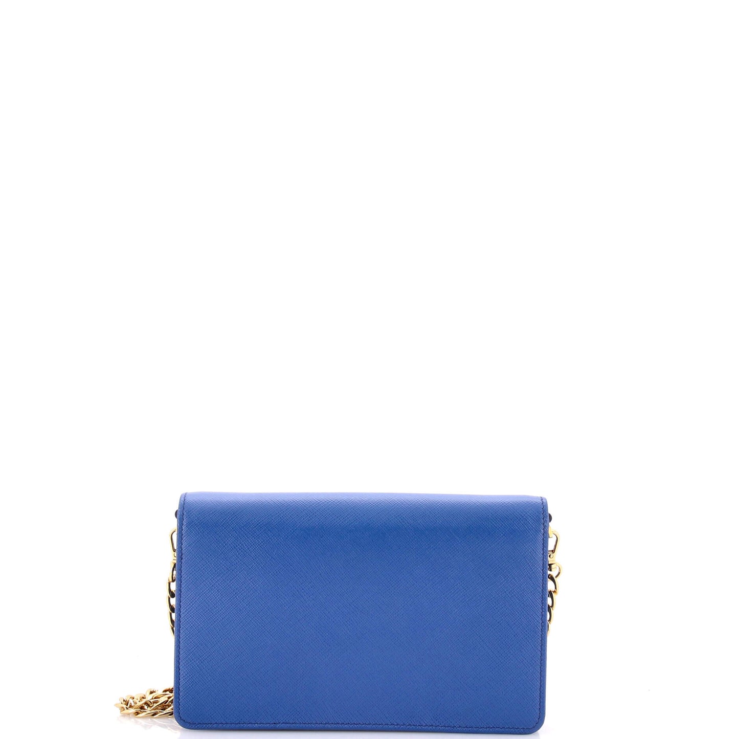 Prada Monochrome Mini Chain Wallet in Saffiano Leather