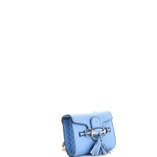 Gucci Emily Chain Flap Bag in Micro Guccissima Leather, Mini