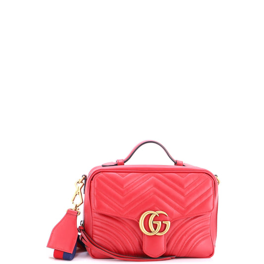 Gucci GG Marmont Zip-Around Camera Bag in Matelassé Leather, Small