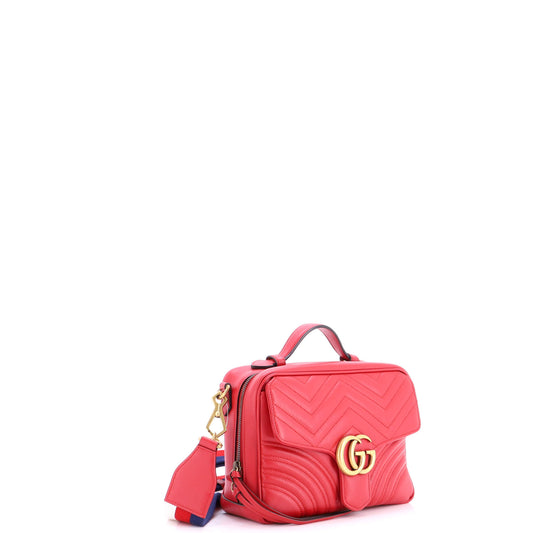Gucci GG Marmont Zip-Around Camera Bag in Matelassé Leather, Small