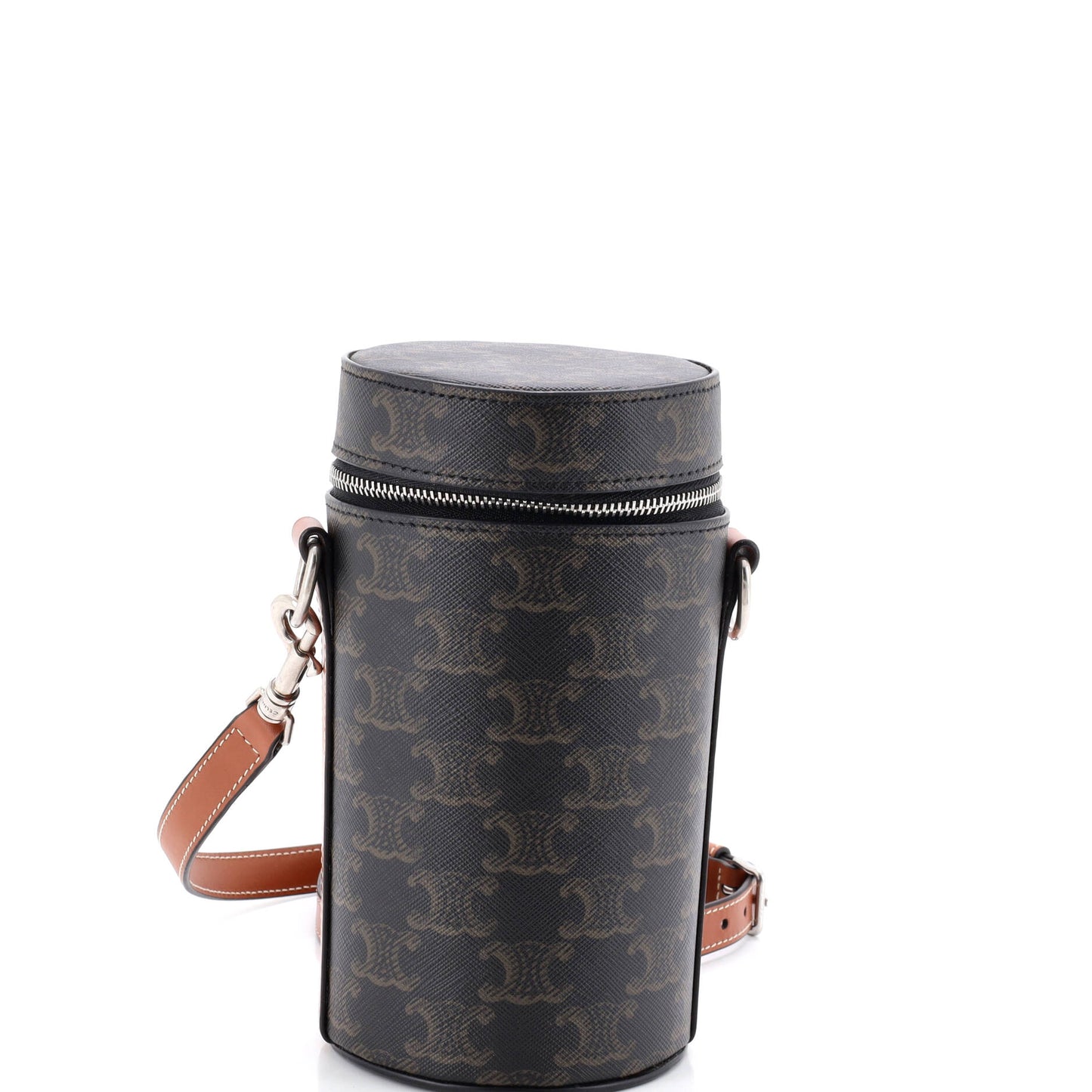 Celine Vertical Cylinder Bag in Triomphe Coated Canvas
