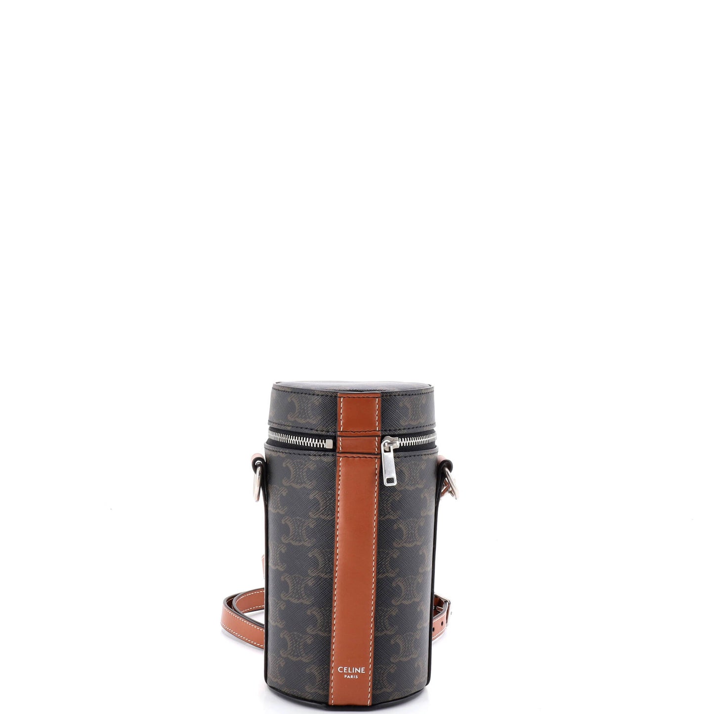 Celine Vertical Cylinder Bag in Triomphe Coated Canvas