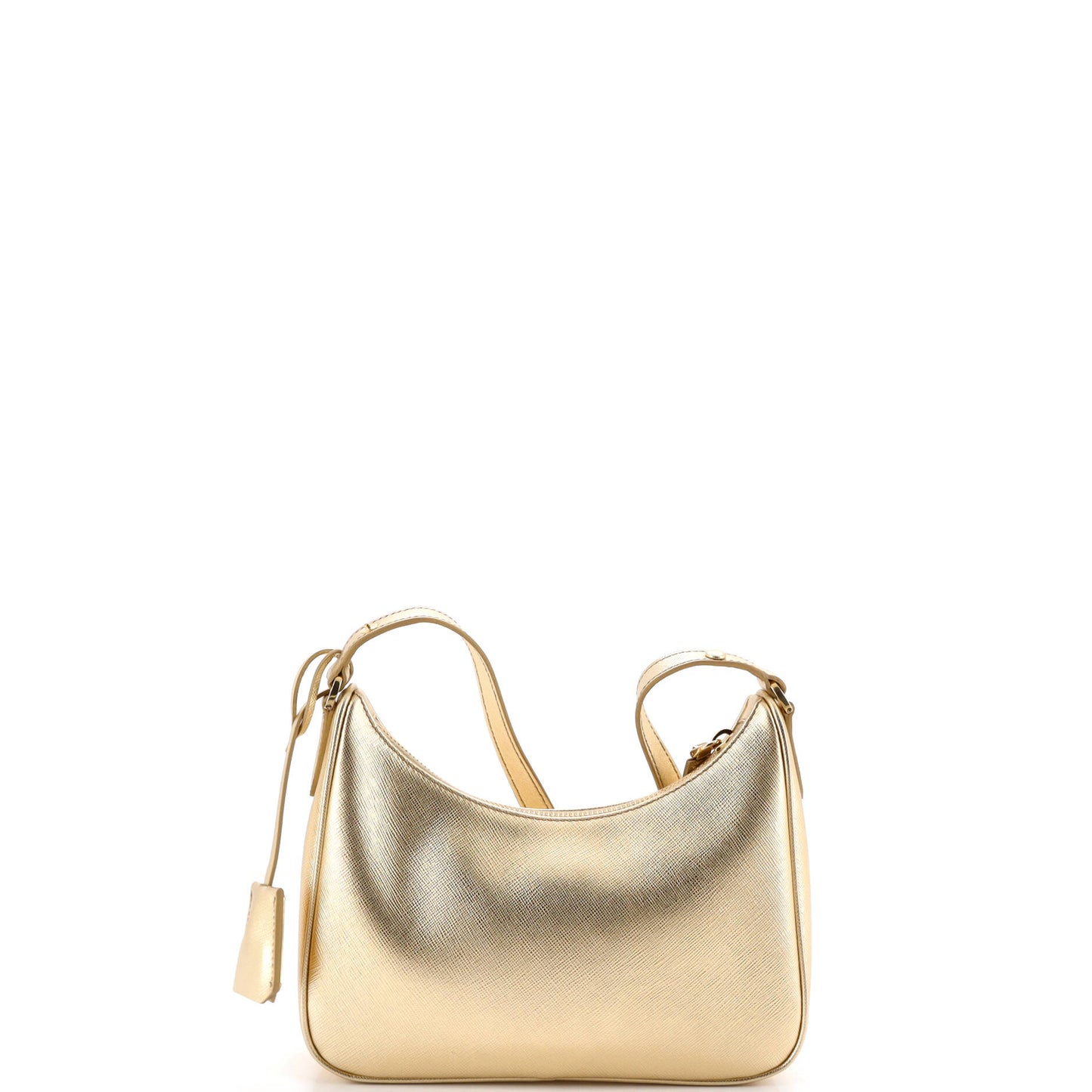 Prada Adjustable Handle Zip Hobo Bag in Saffiano Leather, Mini