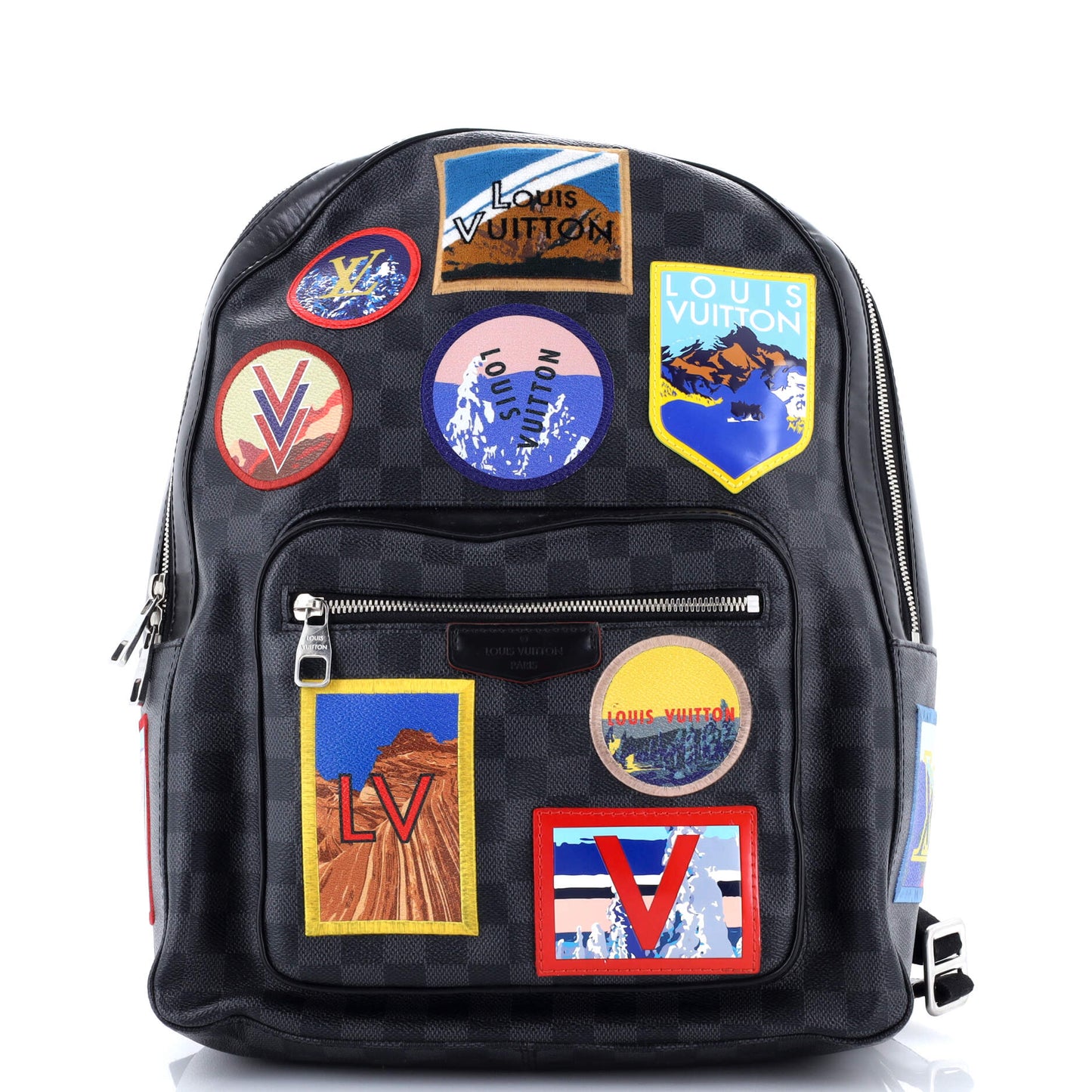Louis Vuitton Josh Backpack with Alps Patch and Damier Graphite