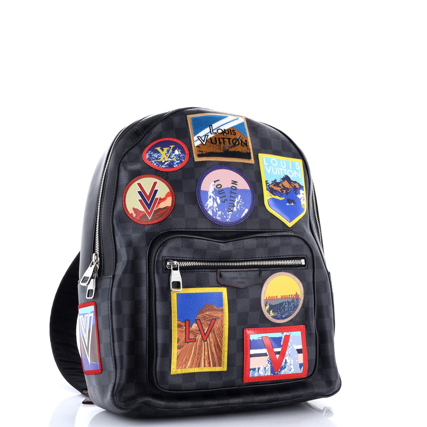Louis Vuitton Josh Backpack with Alps Patch and Damier Graphite