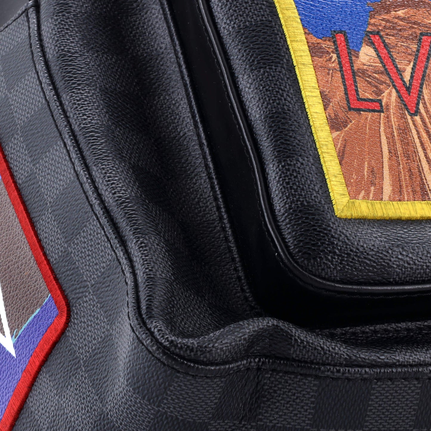 Louis Vuitton Josh Backpack with Alps Patch and Damier Graphite