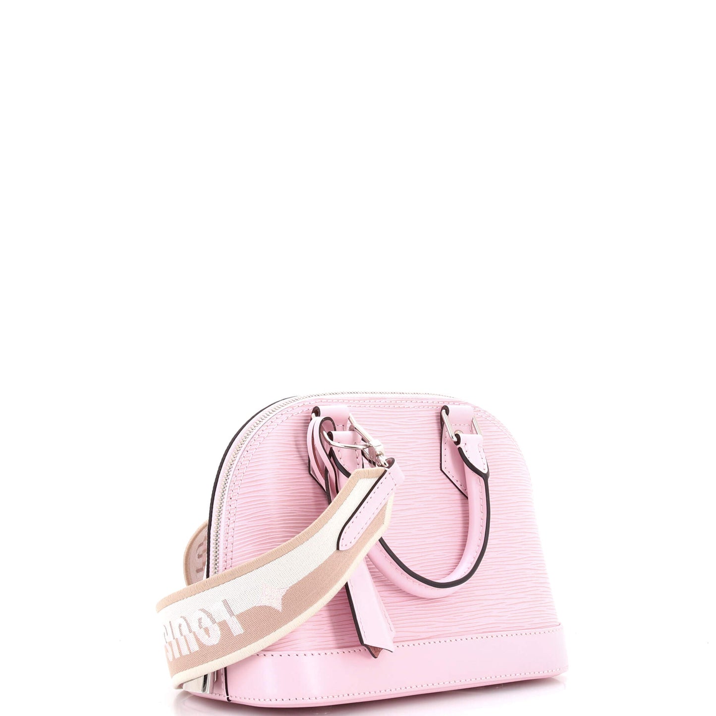 Louis Vuitton Alma Handbag Epi Leather with Logo Jacquard Strap BB