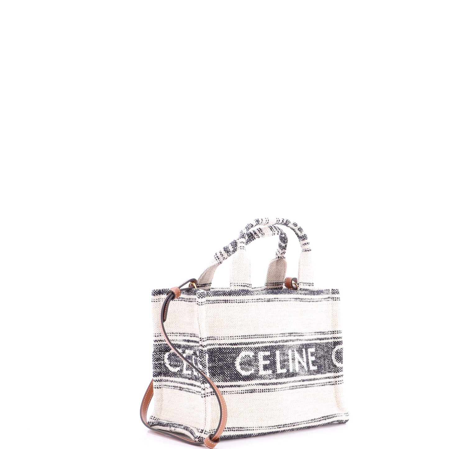 Celine Cabas Thais Tote Bag, Small, Striped Jacquard Textile