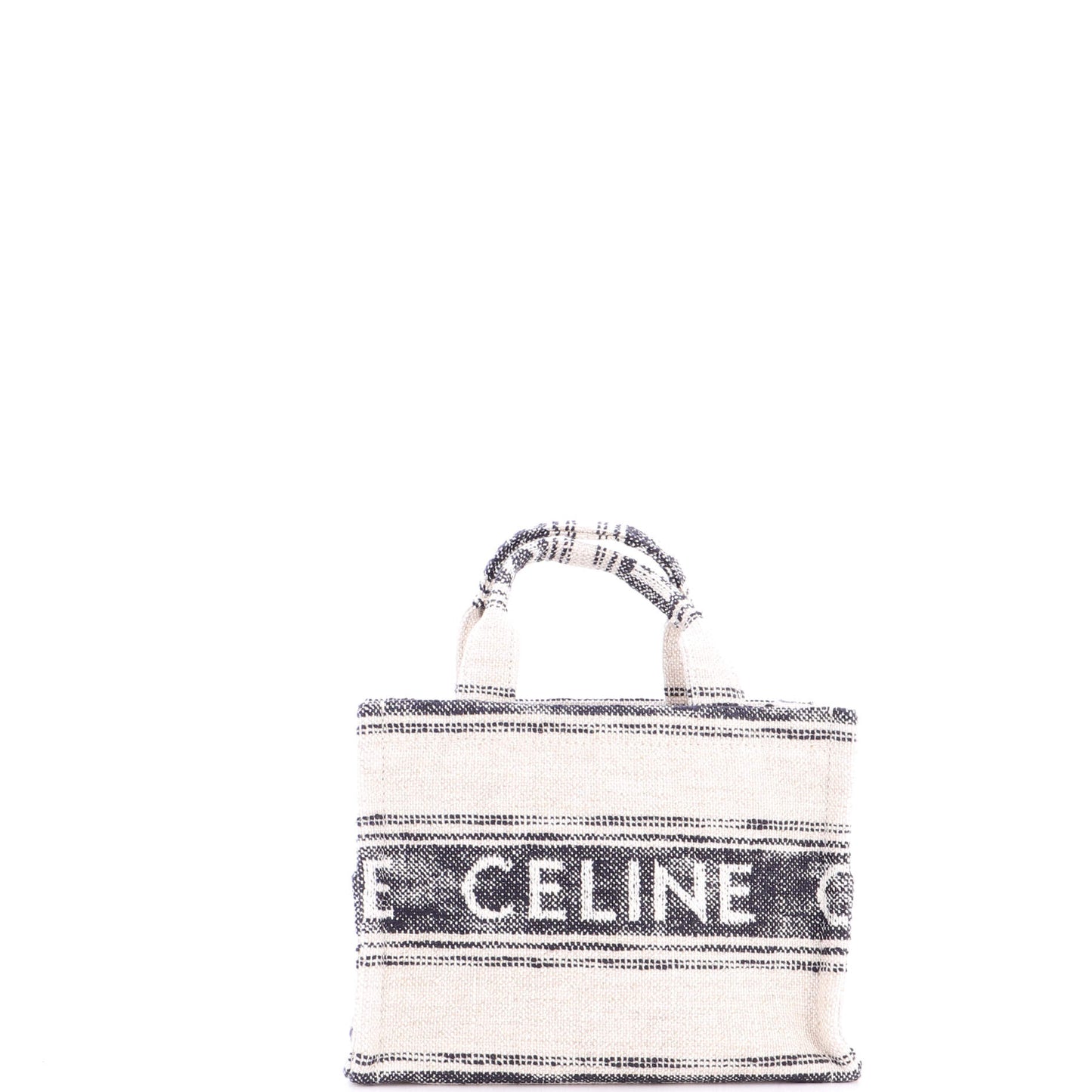 Celine Cabas Thais Tote Bag, Small, Striped Jacquard Textile
