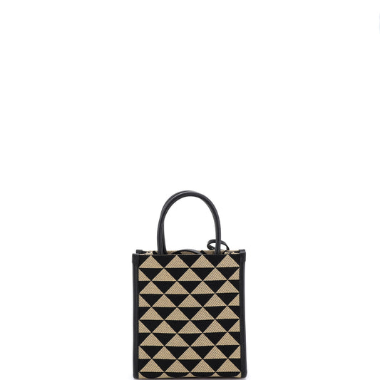 Prada Symbole Shopper Tote Jacquard Mini