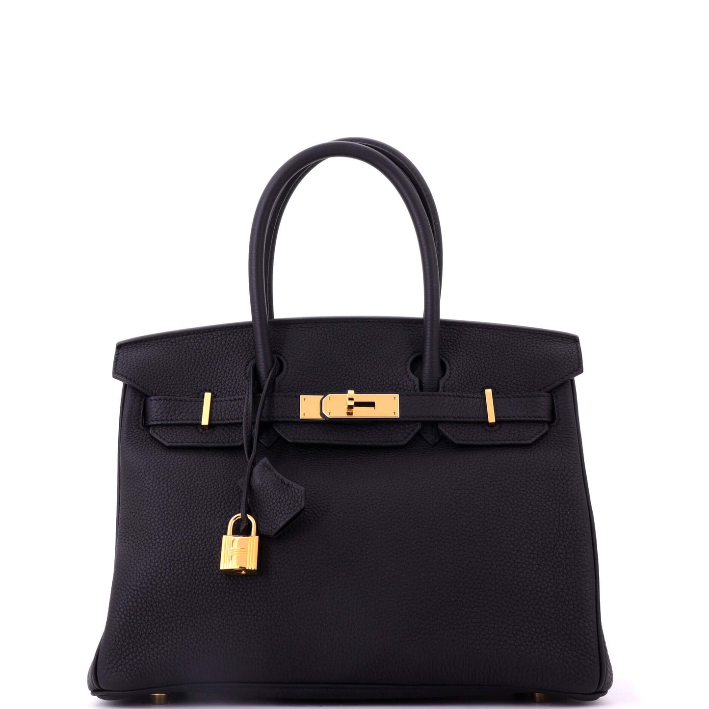 Hermès Birkin Handbag Black Togo Gold Hardware 30