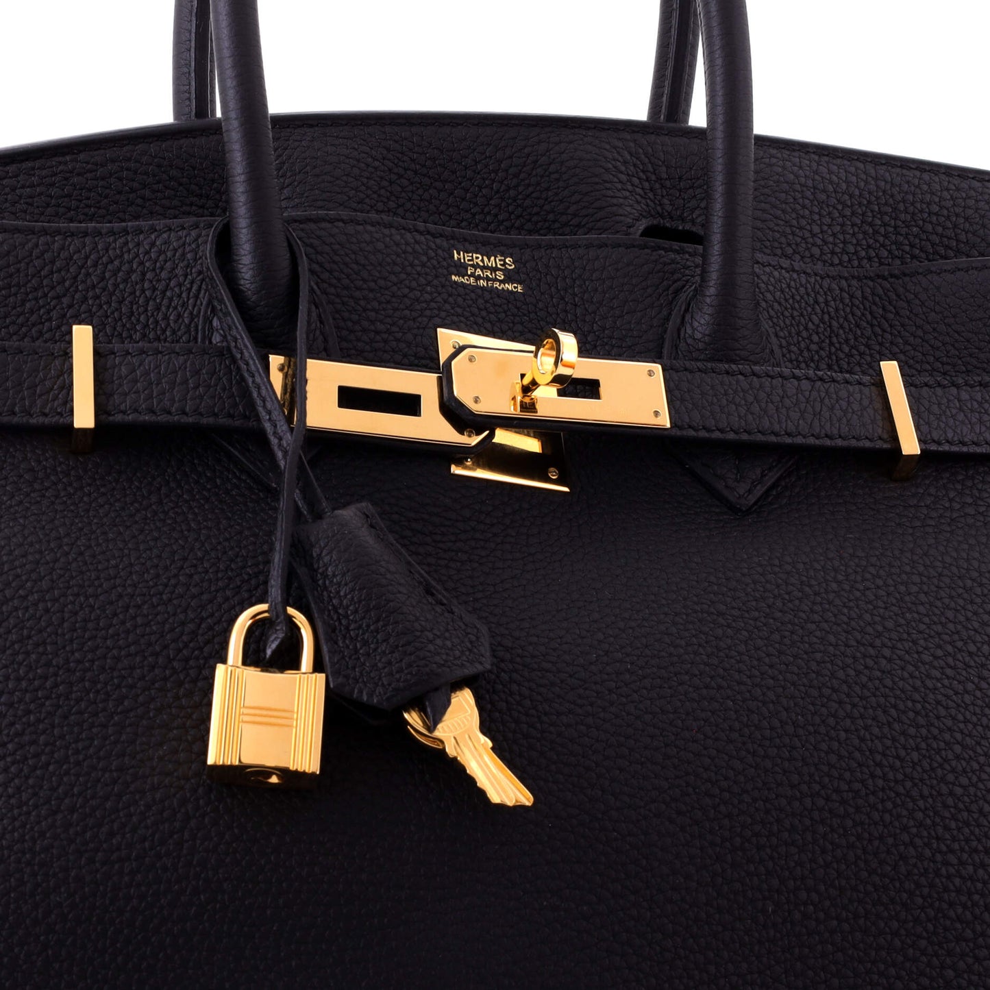 Hermès Birkin Handbag Black Togo Gold Hardware 30