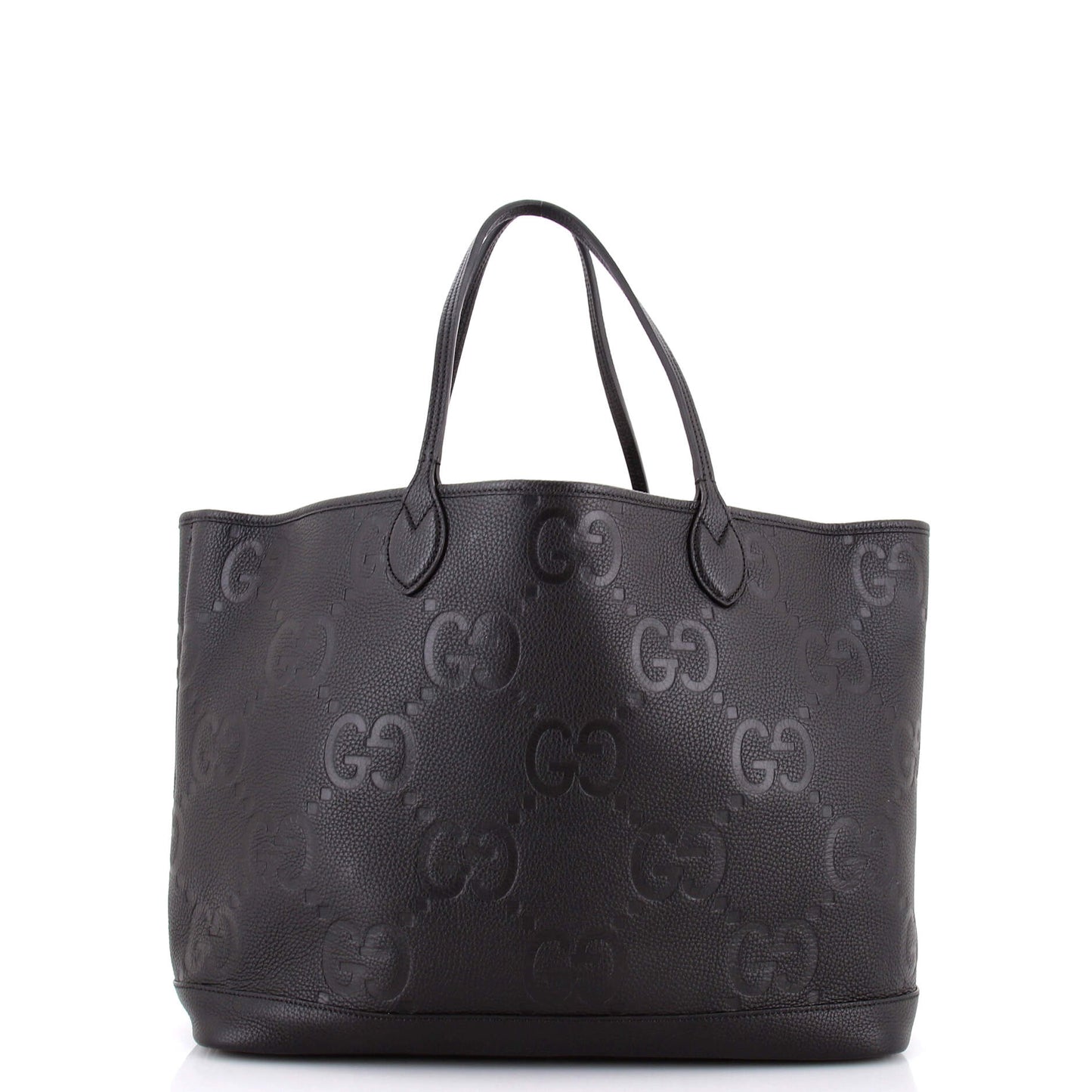 Gucci Jumbo Open Shopping Tote in GG Embossed Leather, Large