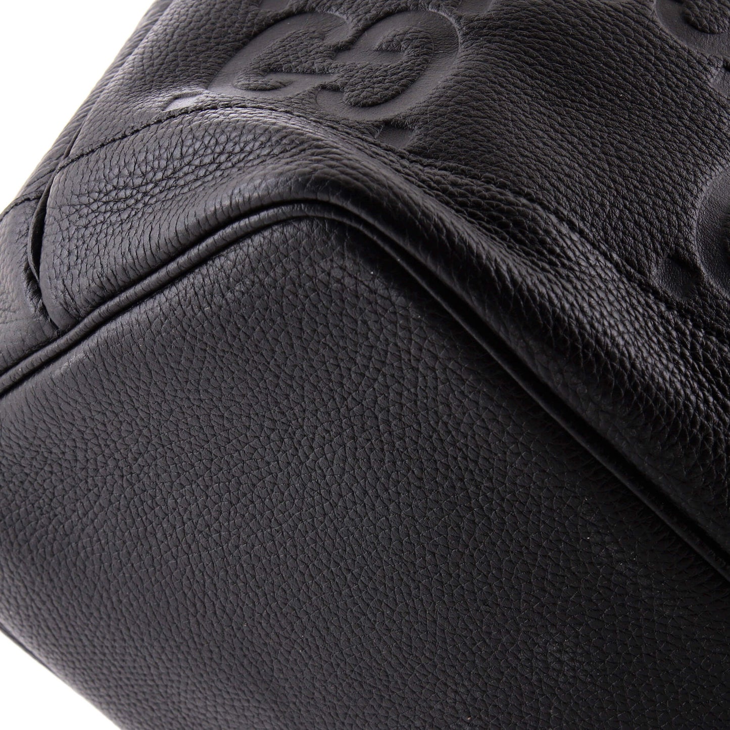 Gucci Jumbo Open Shopping Tote in GG Embossed Leather, Large
