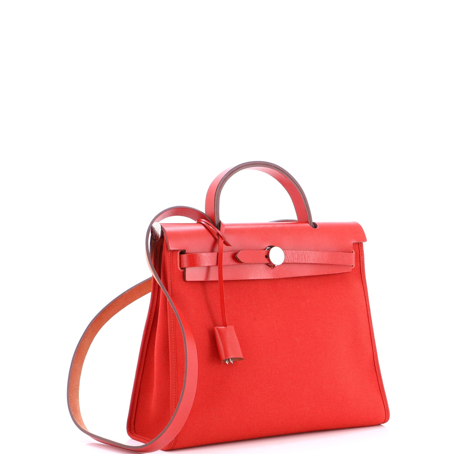 Hermès Elbag Zip Leather &amp; Toile 31