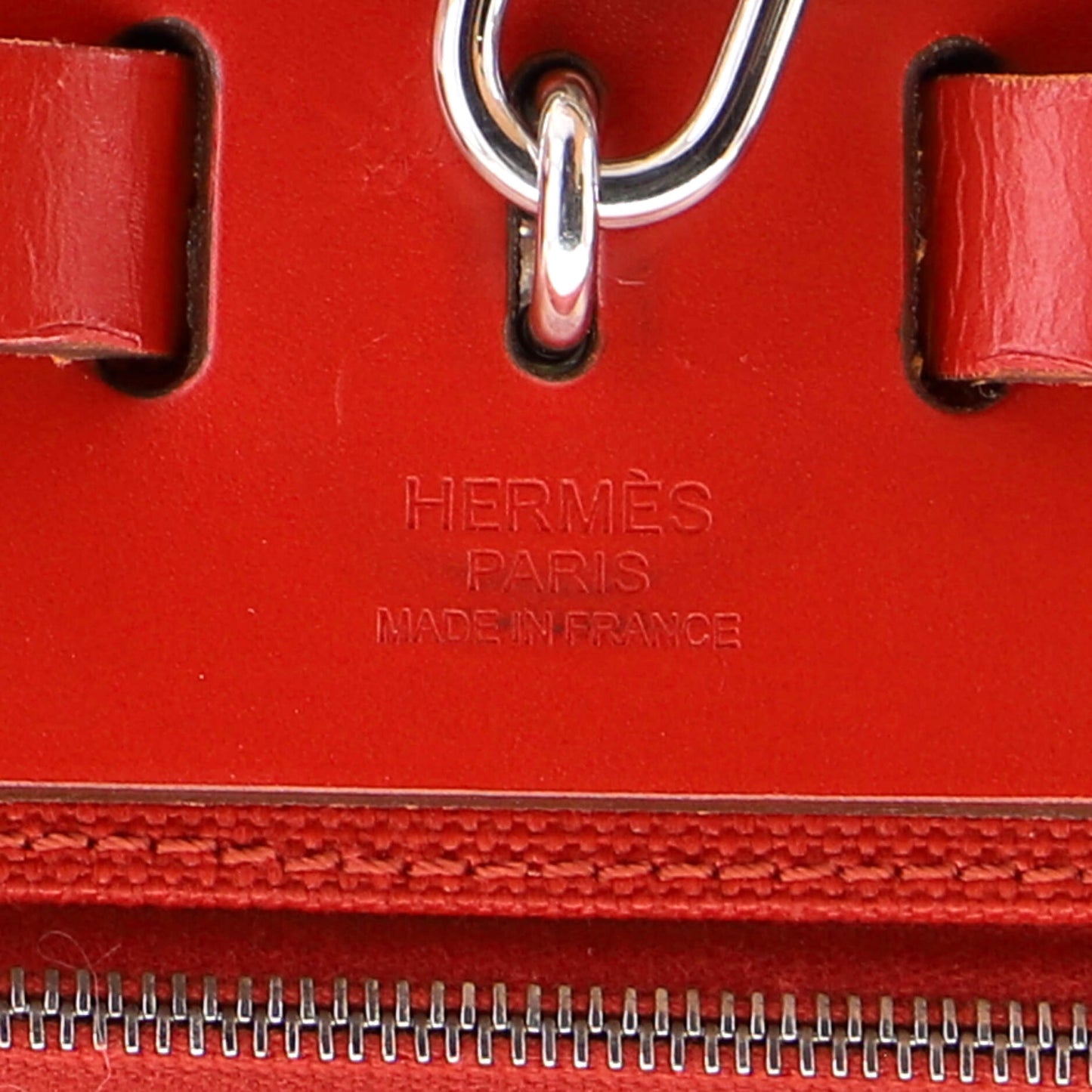 Hermès Elbag Zip Leather &amp; Toile 31