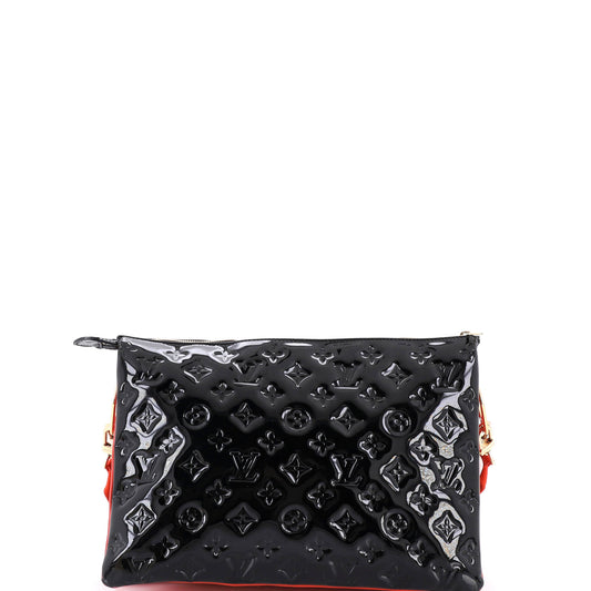 Louis Vuitton Monogram Embossed Enamel Cushion Bag, MM