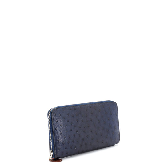 Hermès Azap Zip-Around Wallet in Silk-in Ostrich Leather, Long