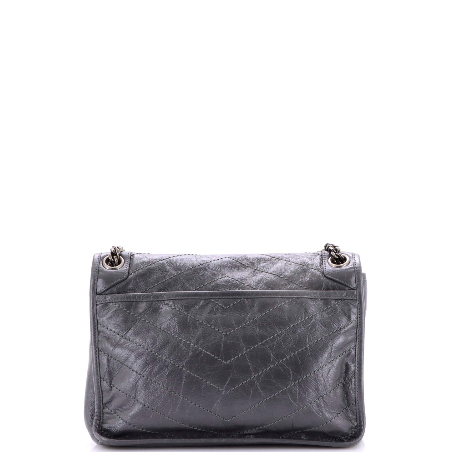 Saint Laurent Niki Chain Flap Bag in Matelasse Chevron Leather, Medium