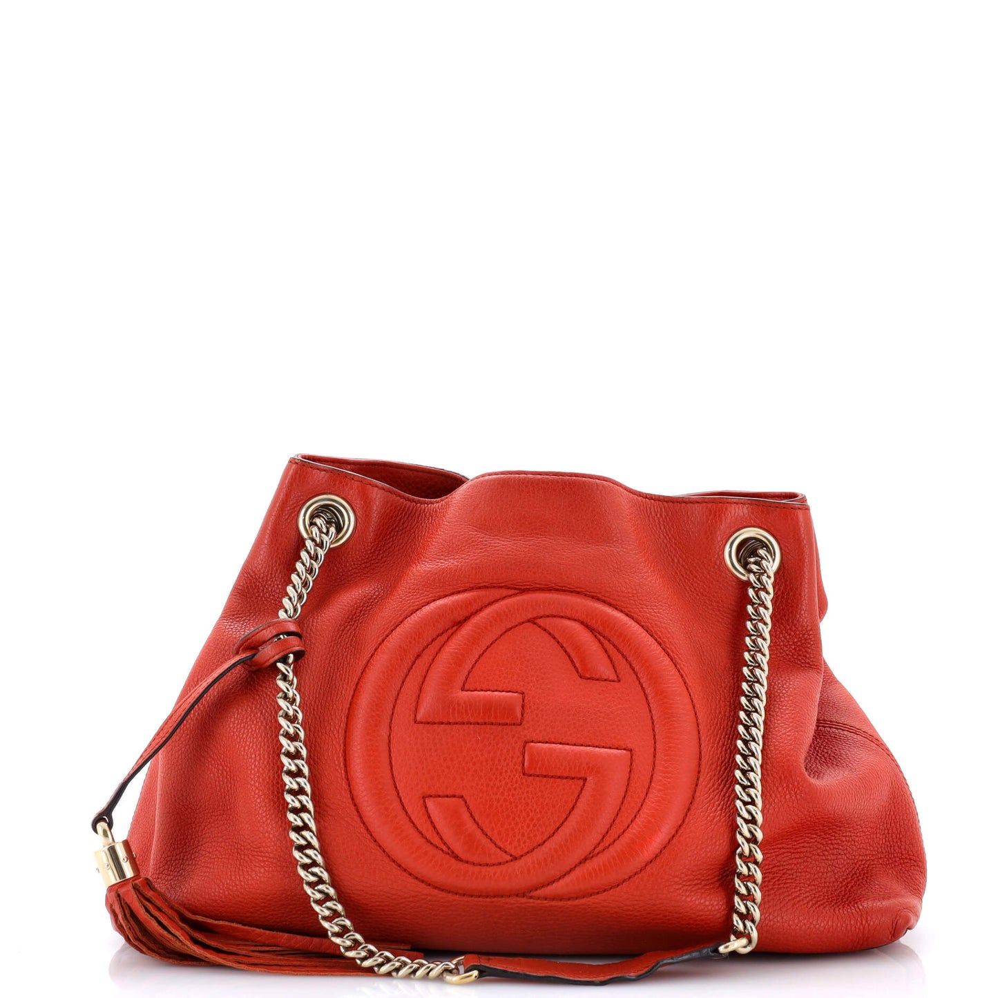 Gucci Soho Chain Strap Shoulder Bag in Leather, Medium