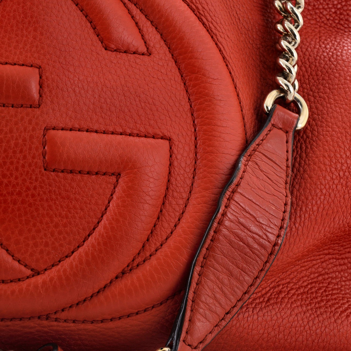 Gucci Soho Chain Strap Shoulder Bag in Leather, Medium