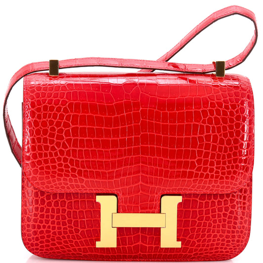 Hermès Constance bag, shiny polosus crocodile, size 24