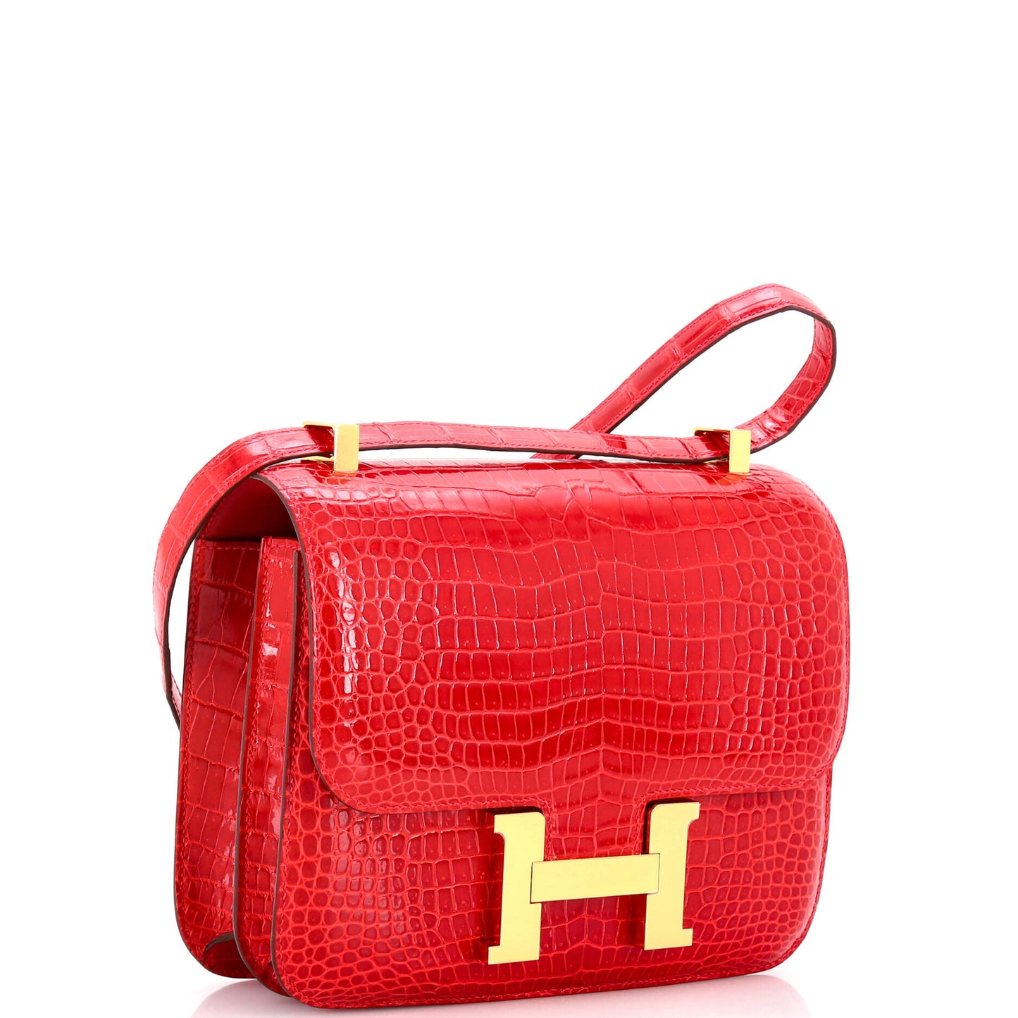 Hermès Constance bag, shiny polosus crocodile, size 24