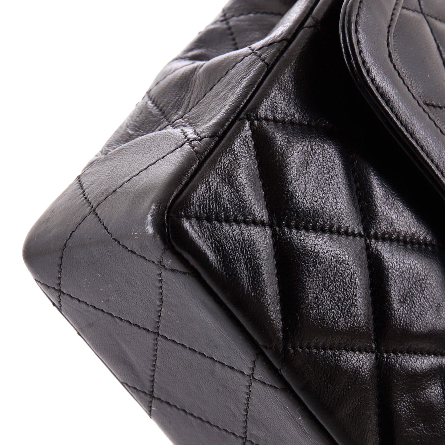 Chanel Vintage Two-Tone CC Flap Bag in Quilted Lambskin, Medium