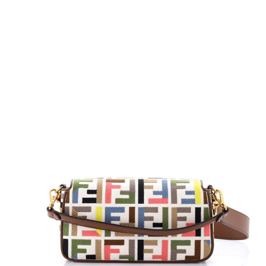 Fendi Baguette NM Medium Bag in Zucca Embroidered Canvas