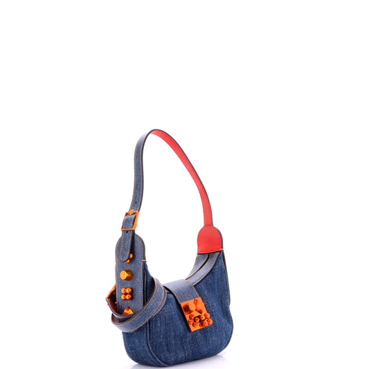 Christian Louboutin Caraski Hobo Denim Mini