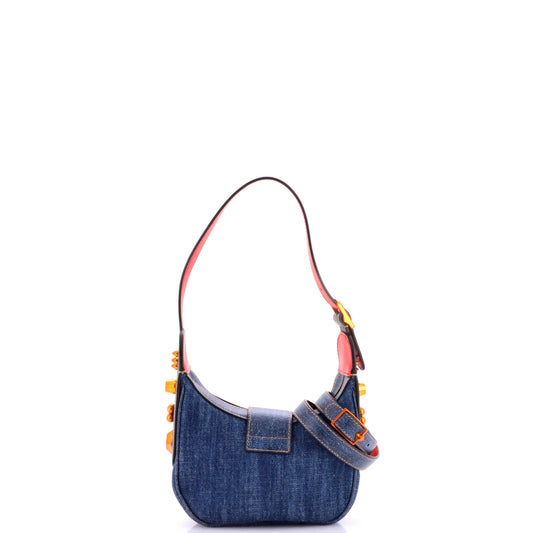 Christian Louboutin Caraski Hobo Denim Mini
