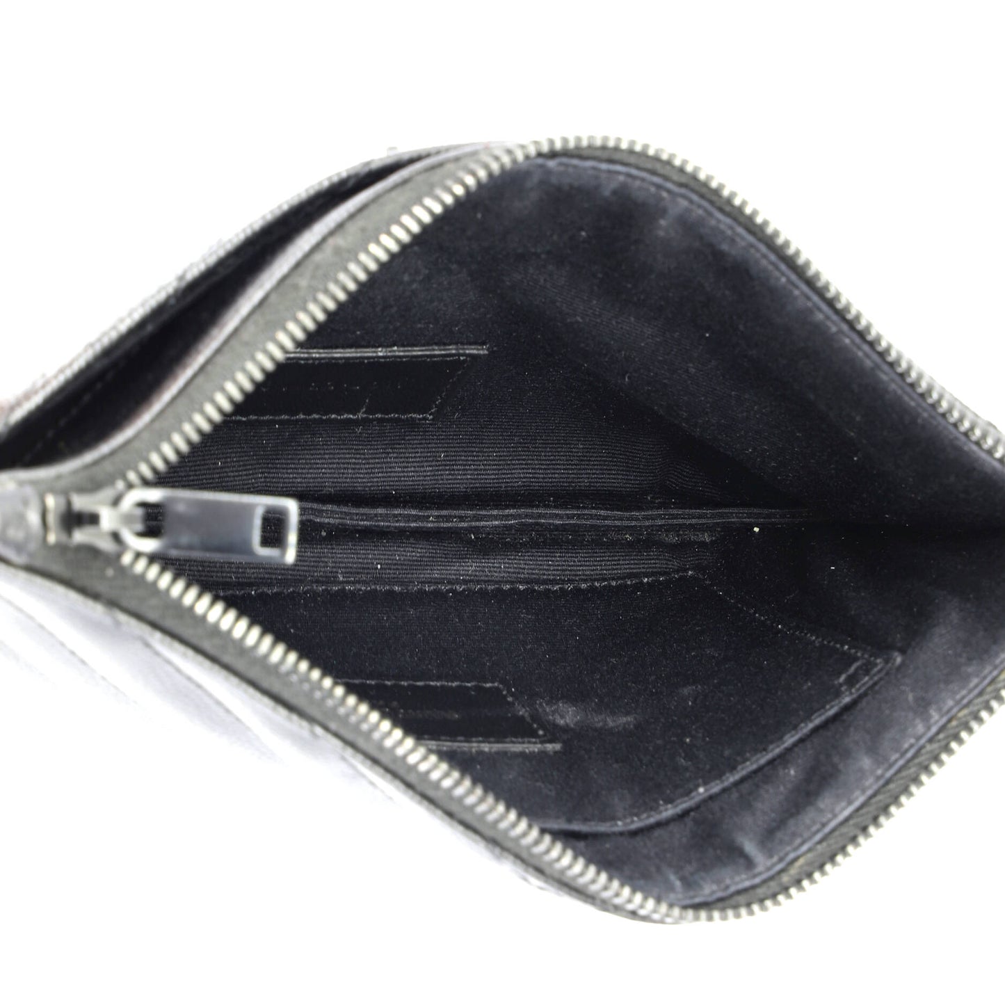 Saint Laurent Classic Monogram Zip Bill Pouch in Matelassé Chevron Leather, Medium