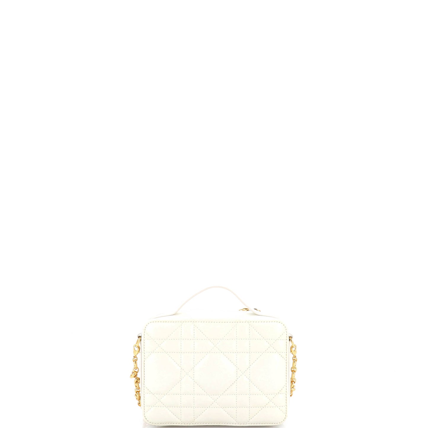 Christian Dior Caro Box Bag with Chain in Macrocannage Quilted Calfskin