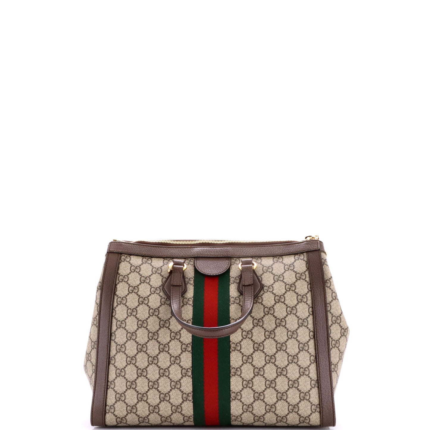 Gucci Ophidia Top Handle Tote Bag in GG Coated Canvas, Medium