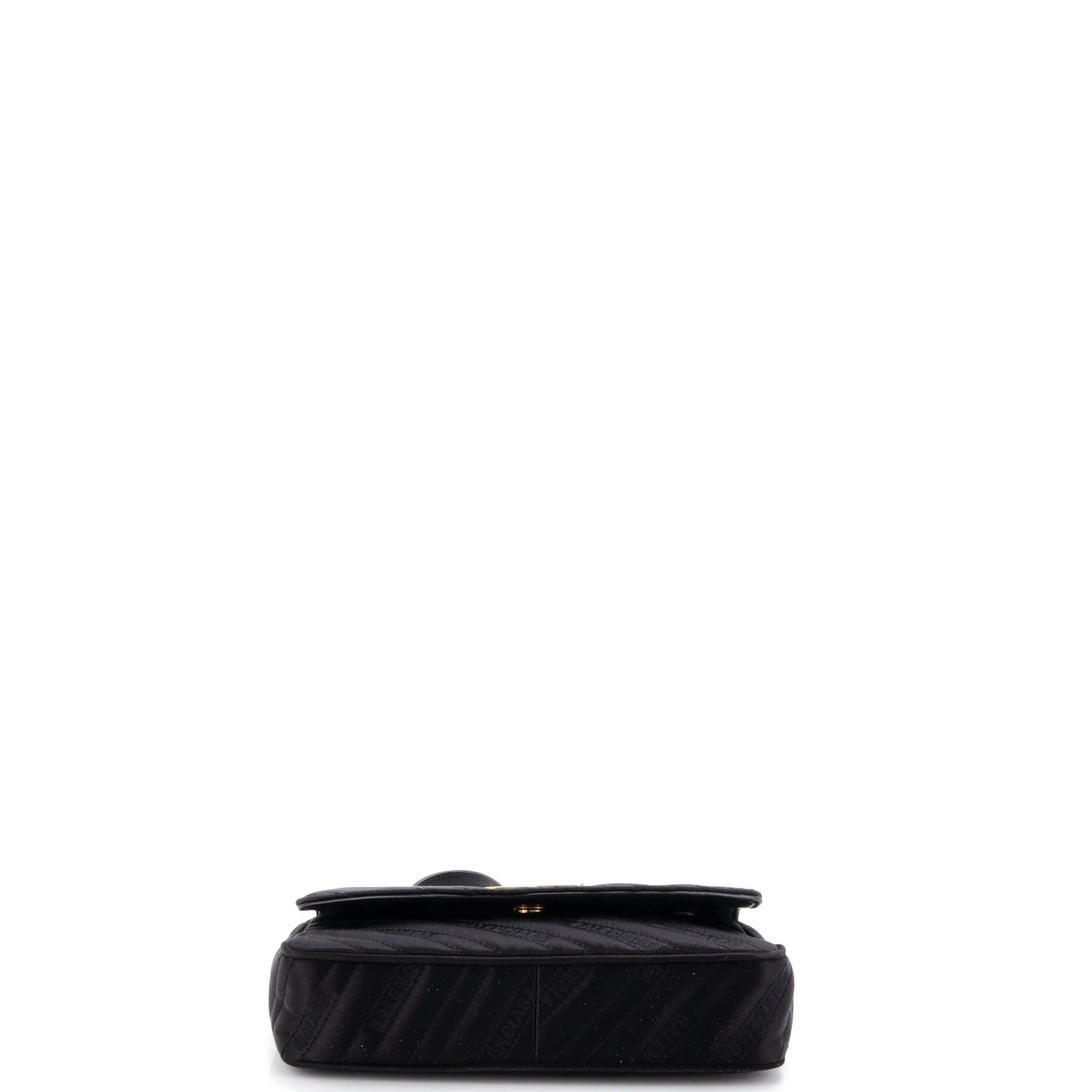 Balenciaga BB Chain Round Shoulder Bag in Quilted Satin, Small