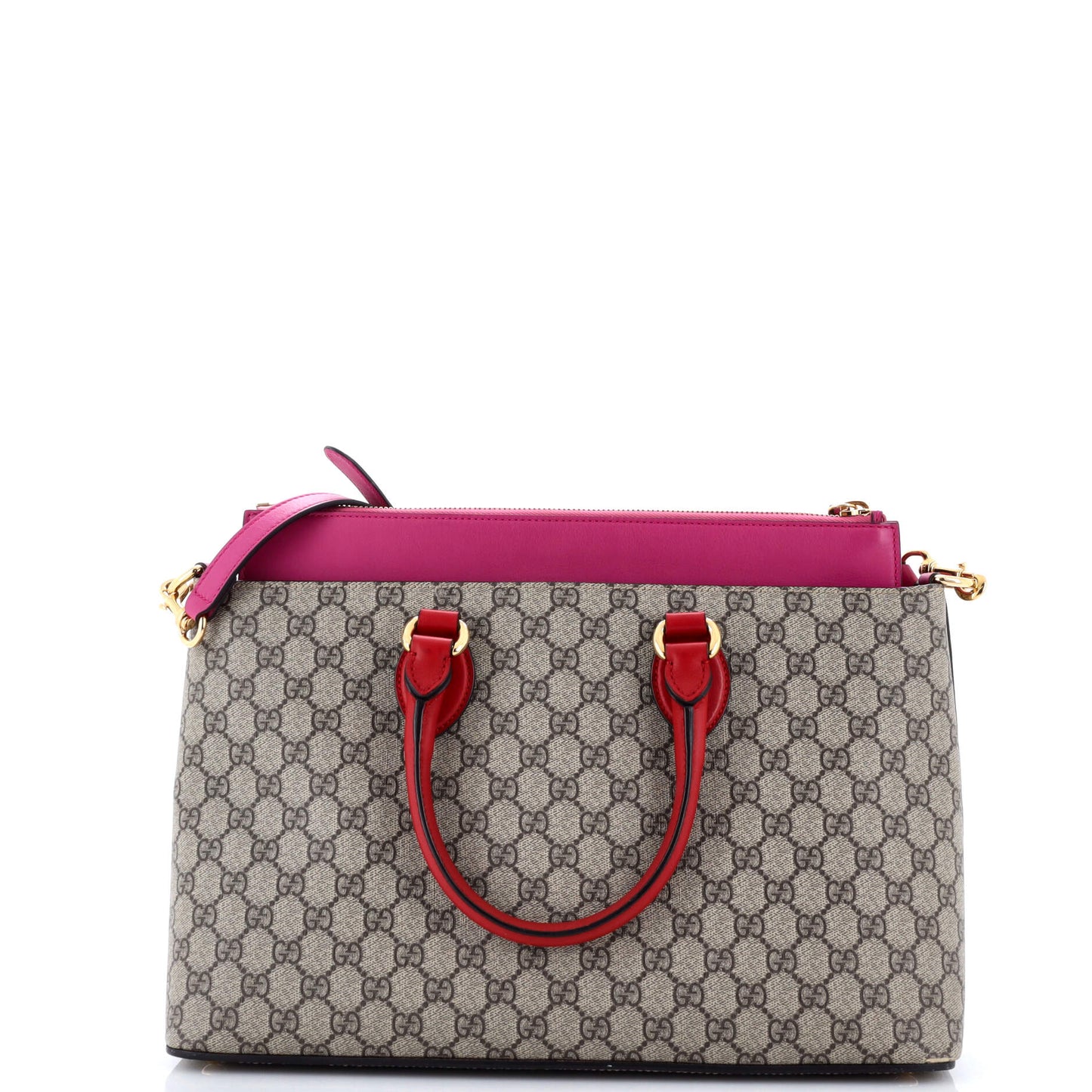 Gucci Linea A Convertible Tote Bag in GG Coated Canvas and Leather, Medium
