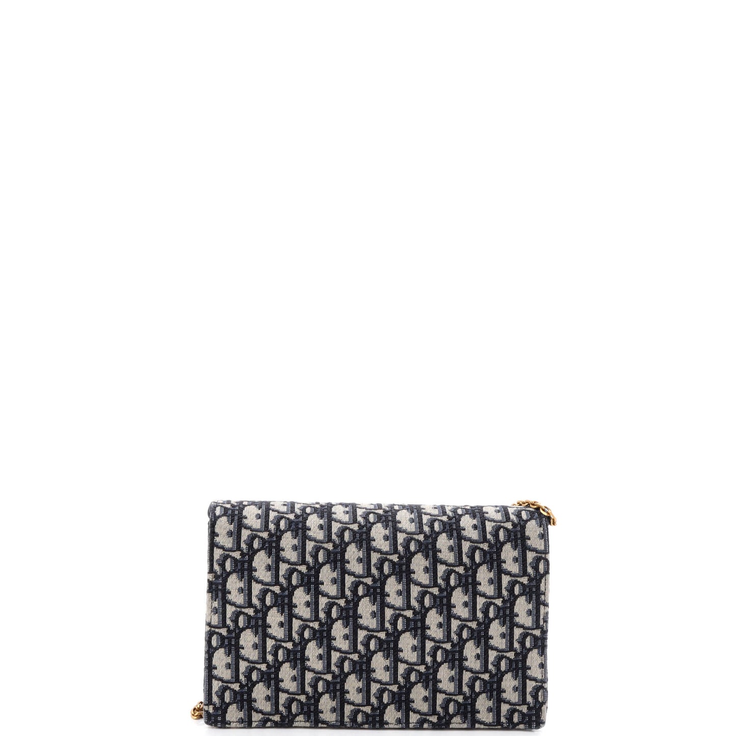 Christian Dior Saddle Chain Clutch in Oblique Canvas