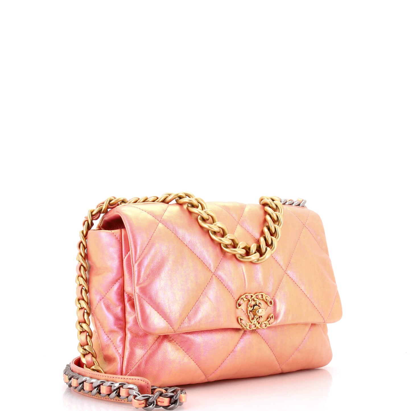 Chanel 19 Large Flap Bag in Quilted Iridescent Calfskin