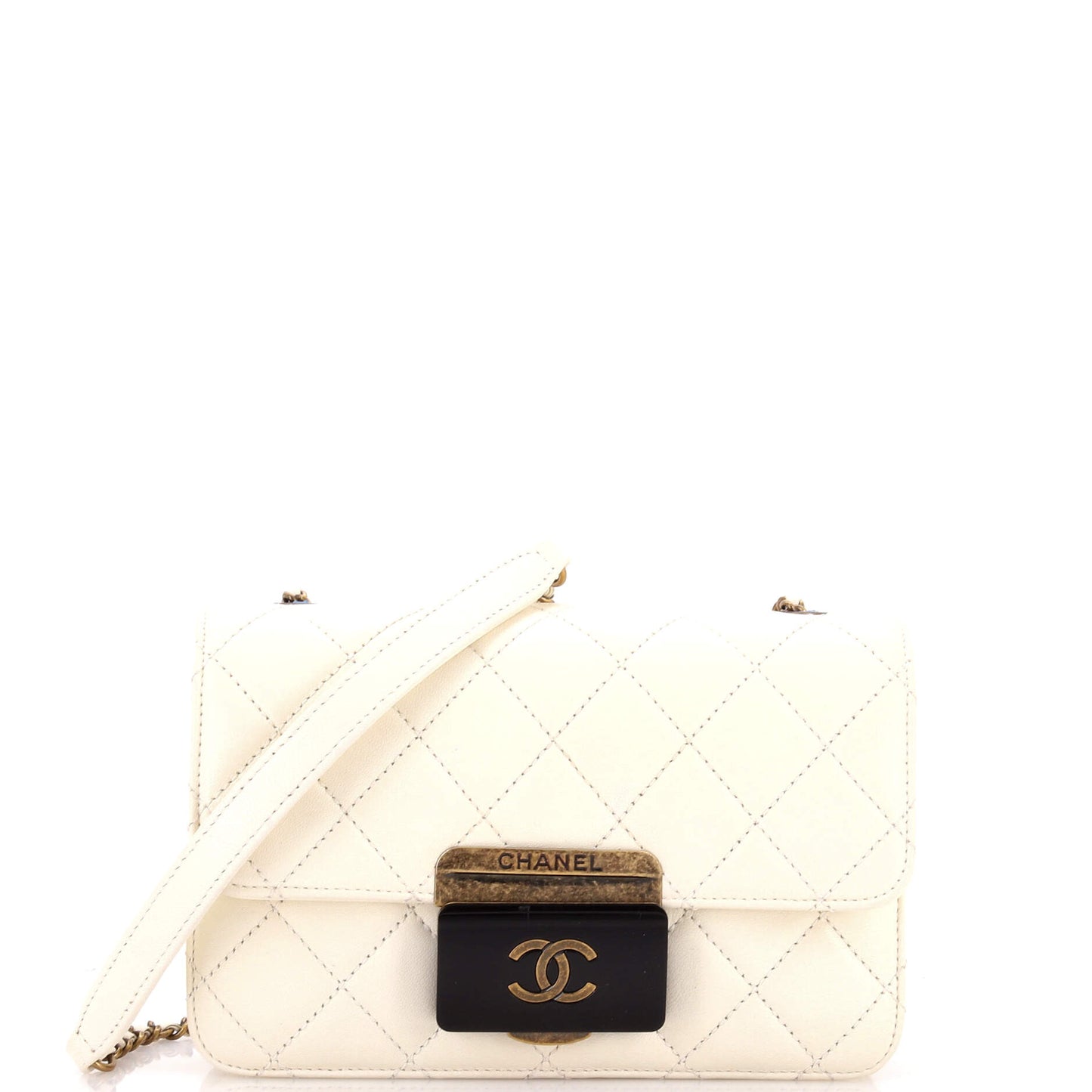 Chanel Beauty Lock Flap Bag, Quilted Sheepskin, Mini