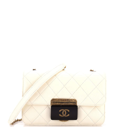 Chanel Beauty Lock Flap Bag, Quilted Sheepskin, Mini