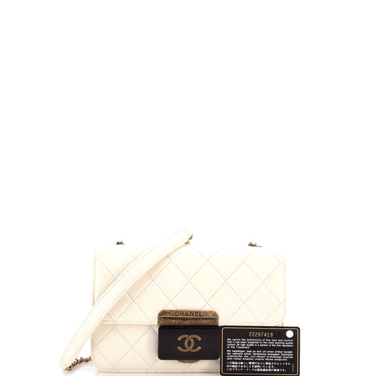 Chanel Beauty Lock Flap Bag, Quilted Sheepskin, Mini