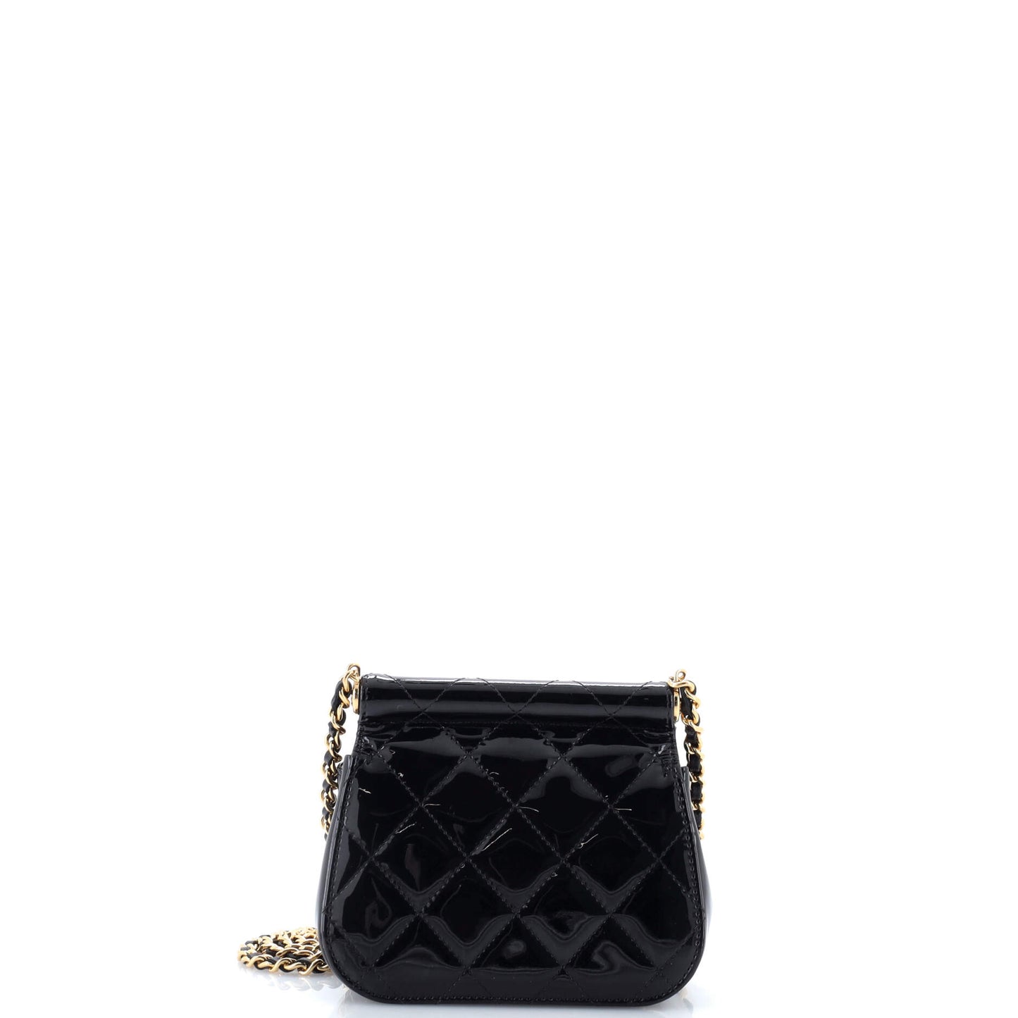 Chanel CC Frame Flap Clutch Chain Quilted Patent