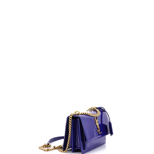 Saint Laurent Sunset small enamel crossbody bag