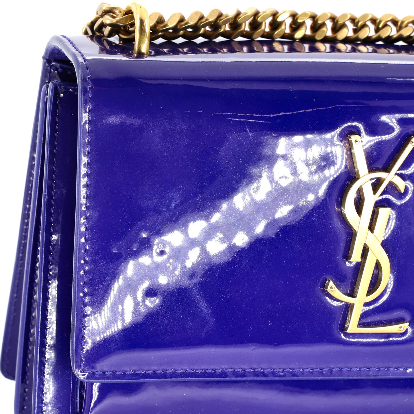 Saint Laurent Sunset small enamel crossbody bag