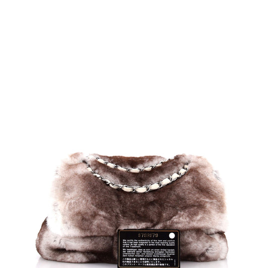 Chanel medium fur flap bag