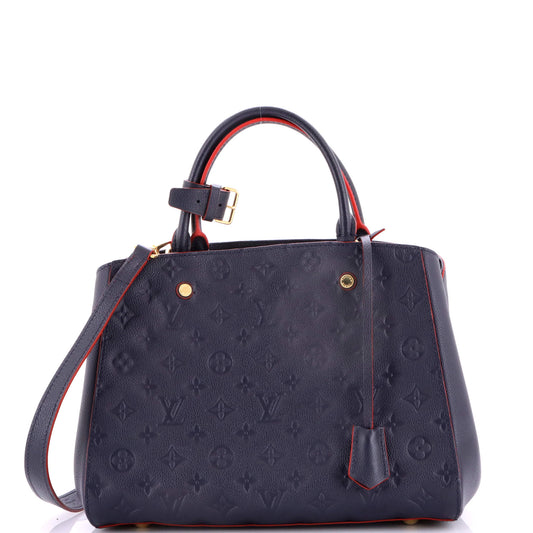 Louis Vuitton Montaigne Handbag Monogram Empreinte Leather MM