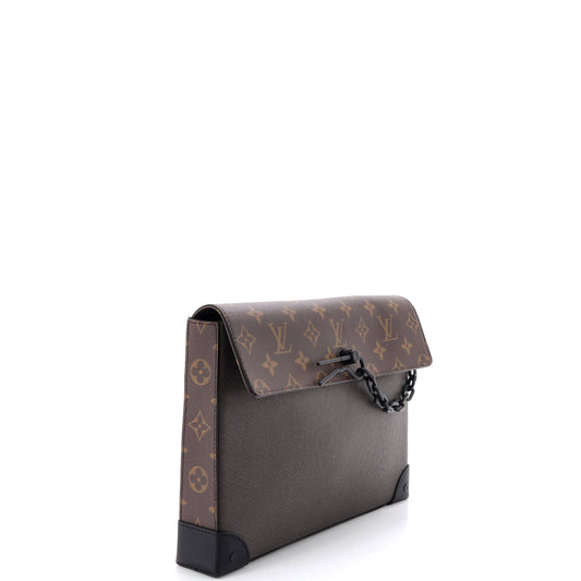 Louis Vuitton Pochette Voyage Steamer in Leather and Monogram Canvas